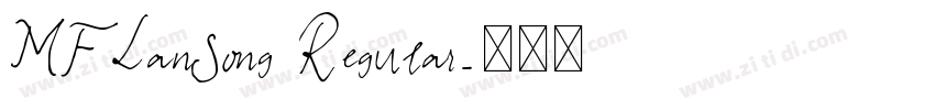 MF LanSong Regular字体转换